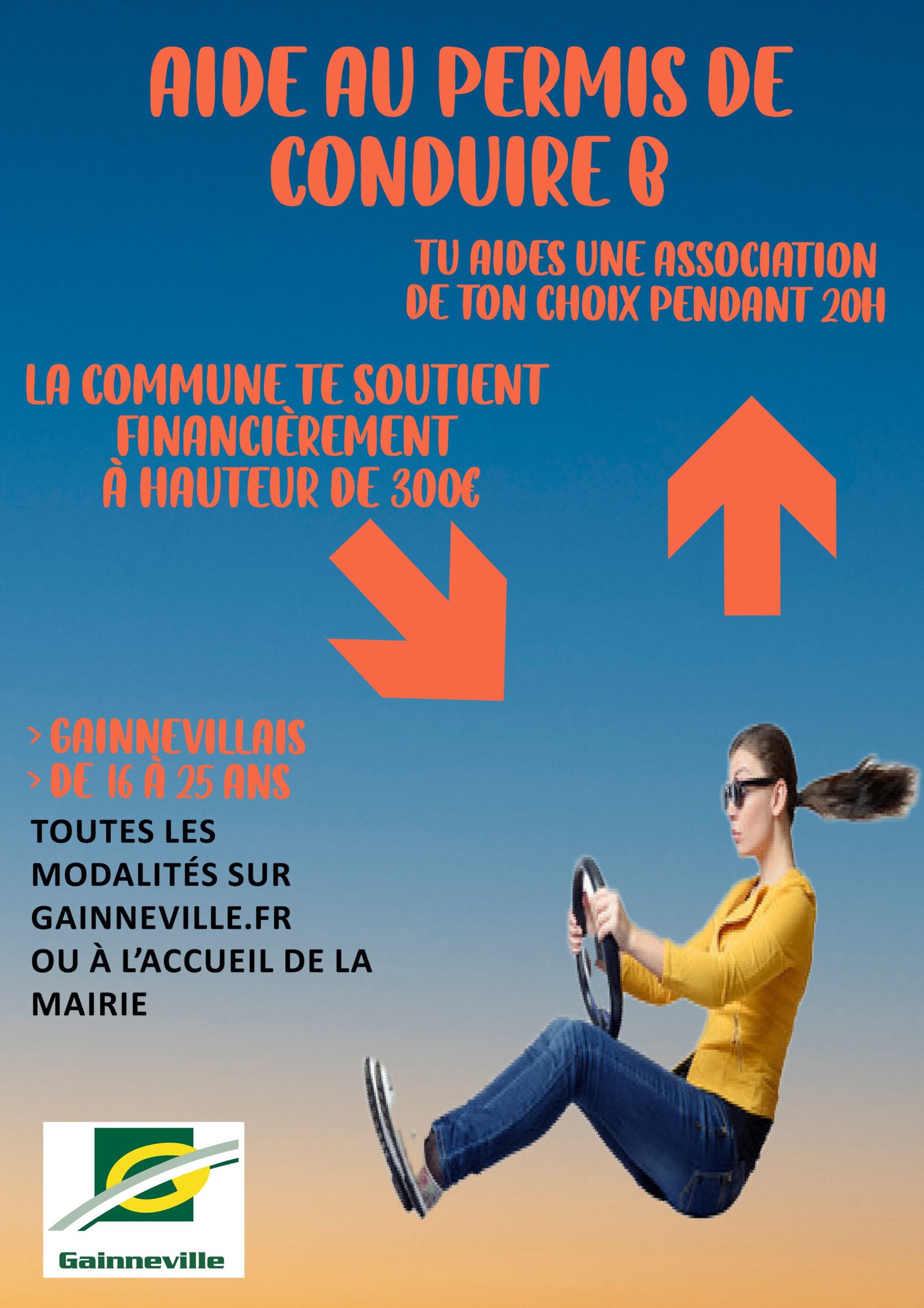 AIDE AU PERMIS DE CONDUIRE 16-25 Ans » Gainneville AIDE AU PERMIS 16-25 Ans